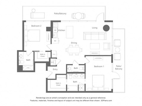 the floor plan of the apartment